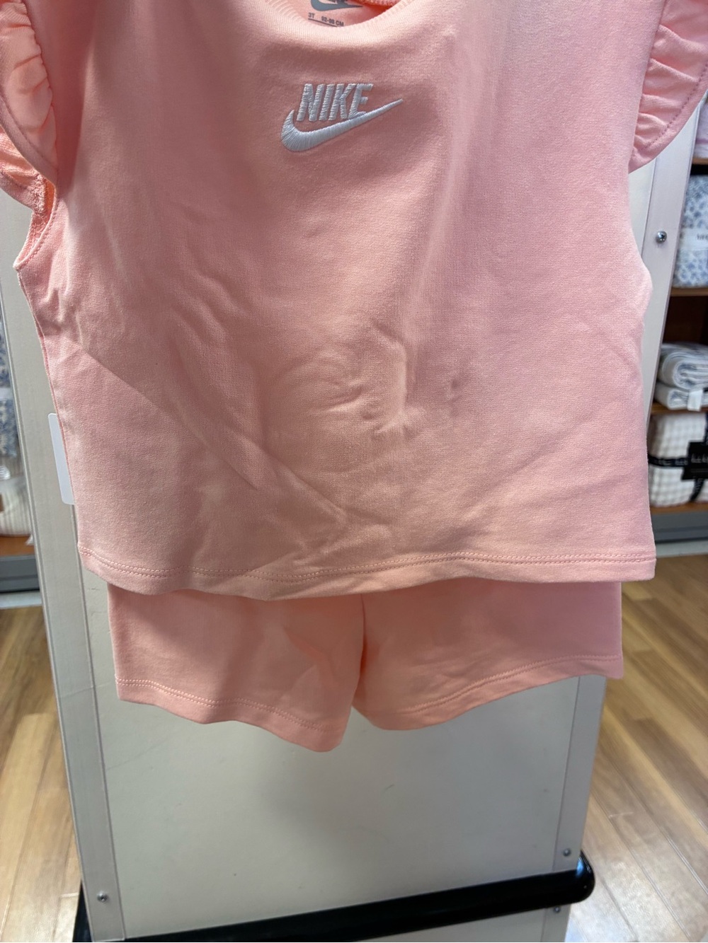 Nike Light Pink Girls' Short Sleeve Tee & Shorts Set